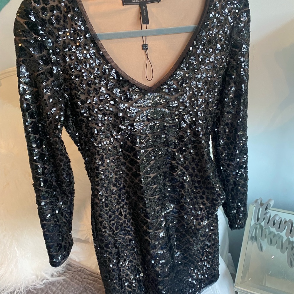 Black Sequin Dress